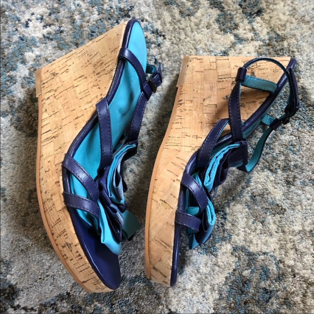 Boden Blue Platform Sandals - Picture 5 of 5